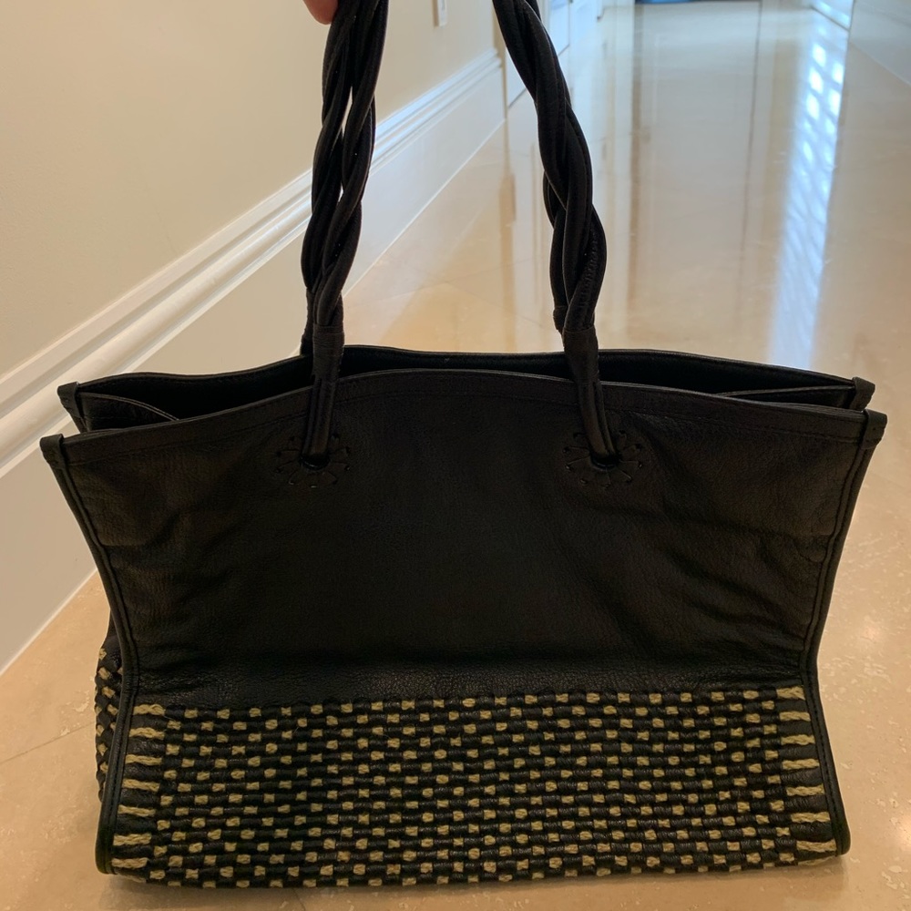 Black leather purse